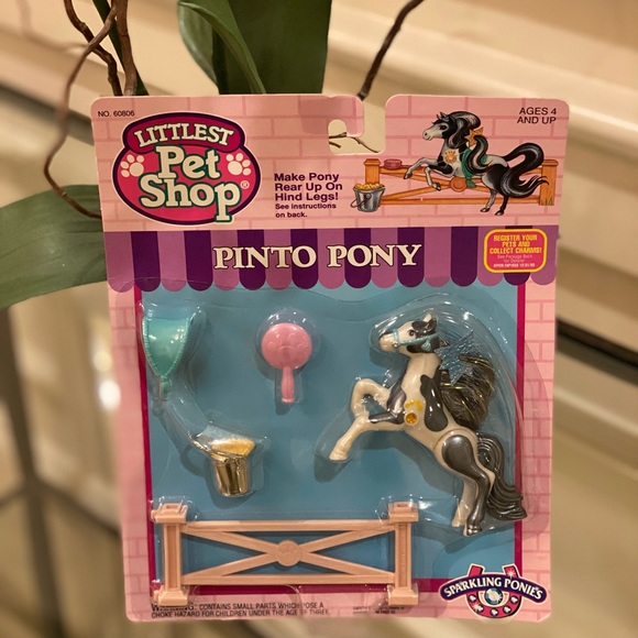 Vintage *NEW* 1994 “LITTLEST PET SHOP” Sparkling Ponies: Crystal,Mystic,Pinto - Picture 2 of 5